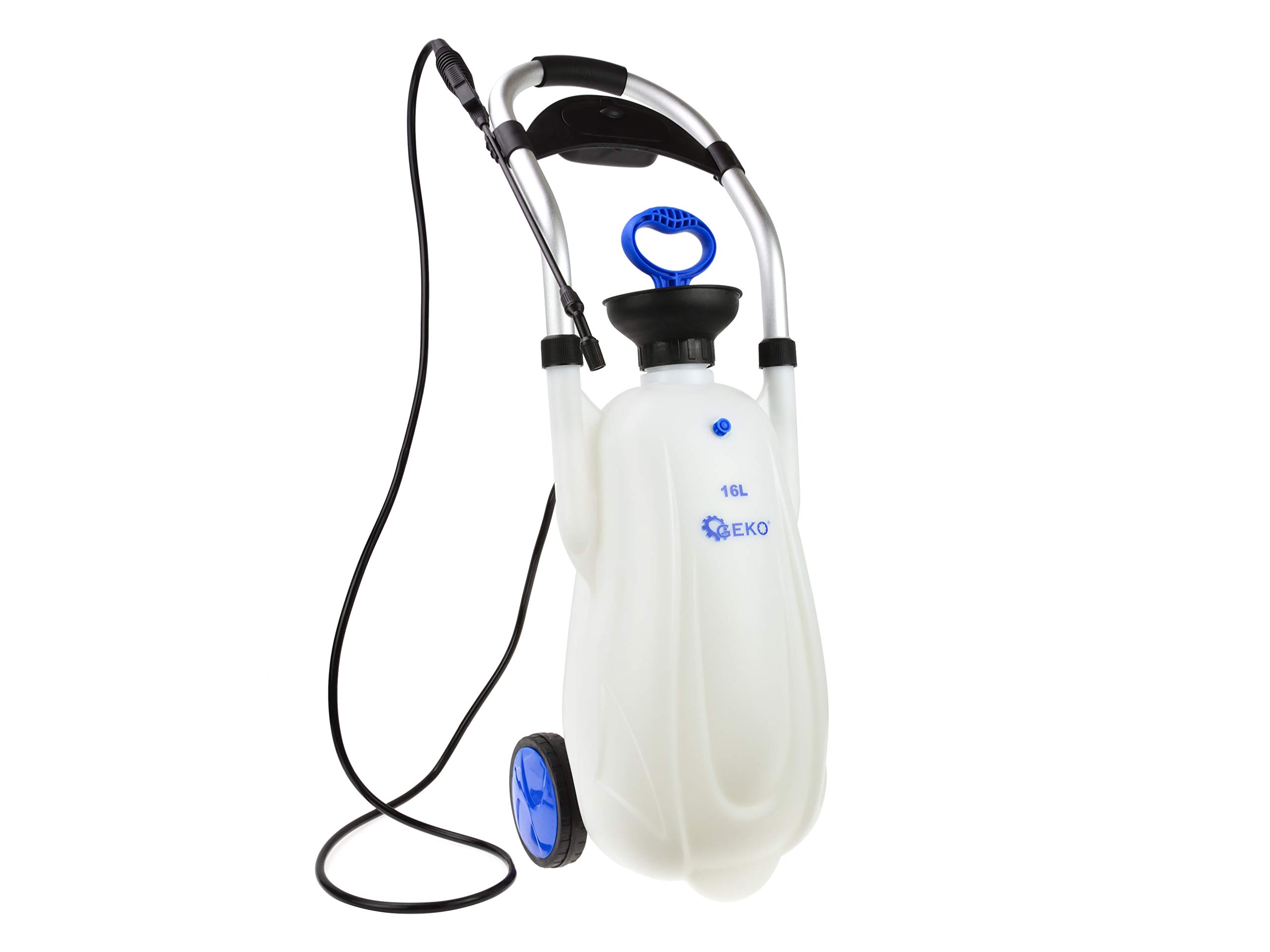 BSD Spruzzatore Giardino con Puleggia - Spruzzatore a Pressione a Spalla, Pompa Irroratrice su Ruote - 16L