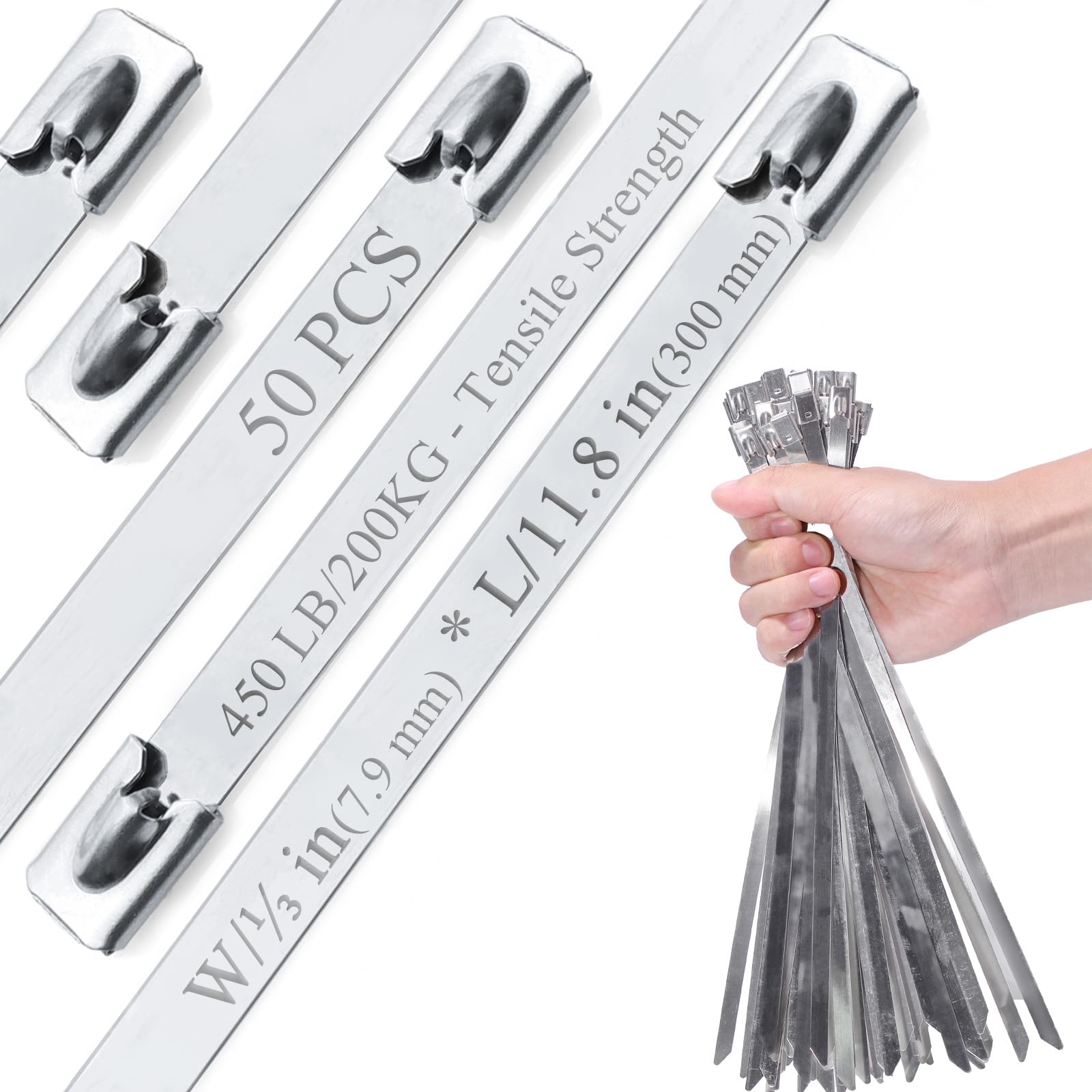 Amazon.com: Metal Cable Ties(50Pcs), 12