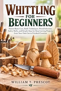 WHITTLING FOR BEGINNERS: Master Basic Cuts, Knife Techniques, Wood Selection, Safety Skills, and Simple Step-by-Step Carving Projects from Your First Cut to Finished Creation