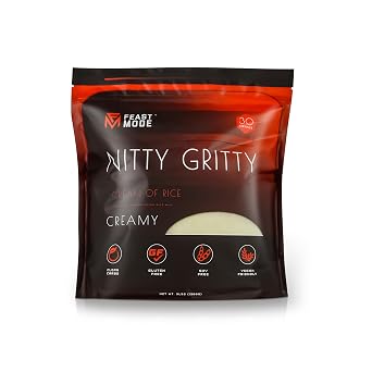 Nitty Gritty Creamed Rice Cereal by Feast Mode Flavors | Creamy Style | 3 Pound Bag | 30 servings count | Unflavored granulated white rice | Clean complex carbohydrates | 100% Natural | Soy free