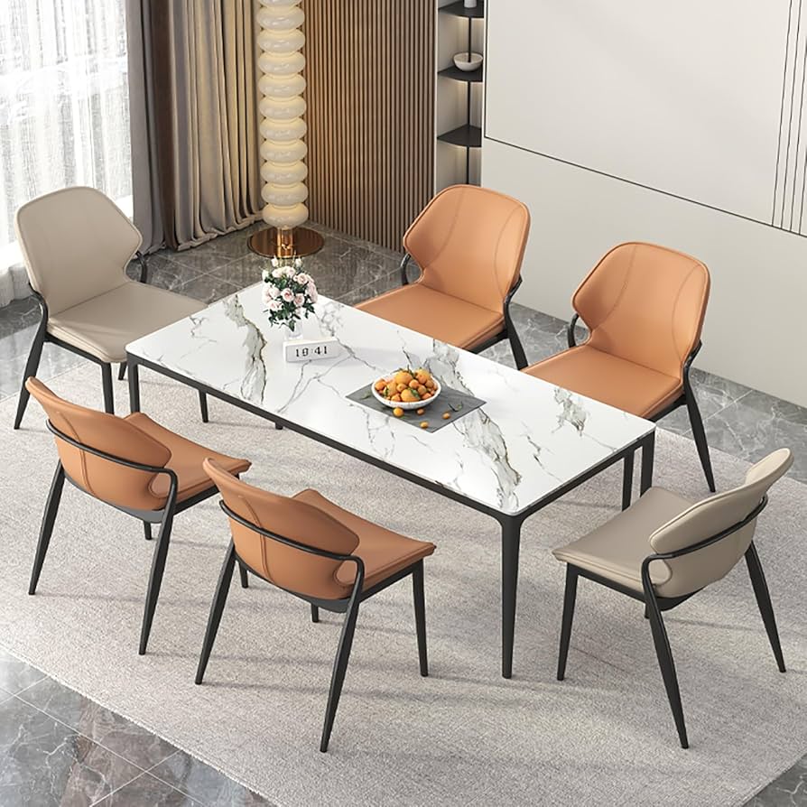 Amazon｜ダイニングチェア 2脚セット、キャットスクラッチレザー張りの