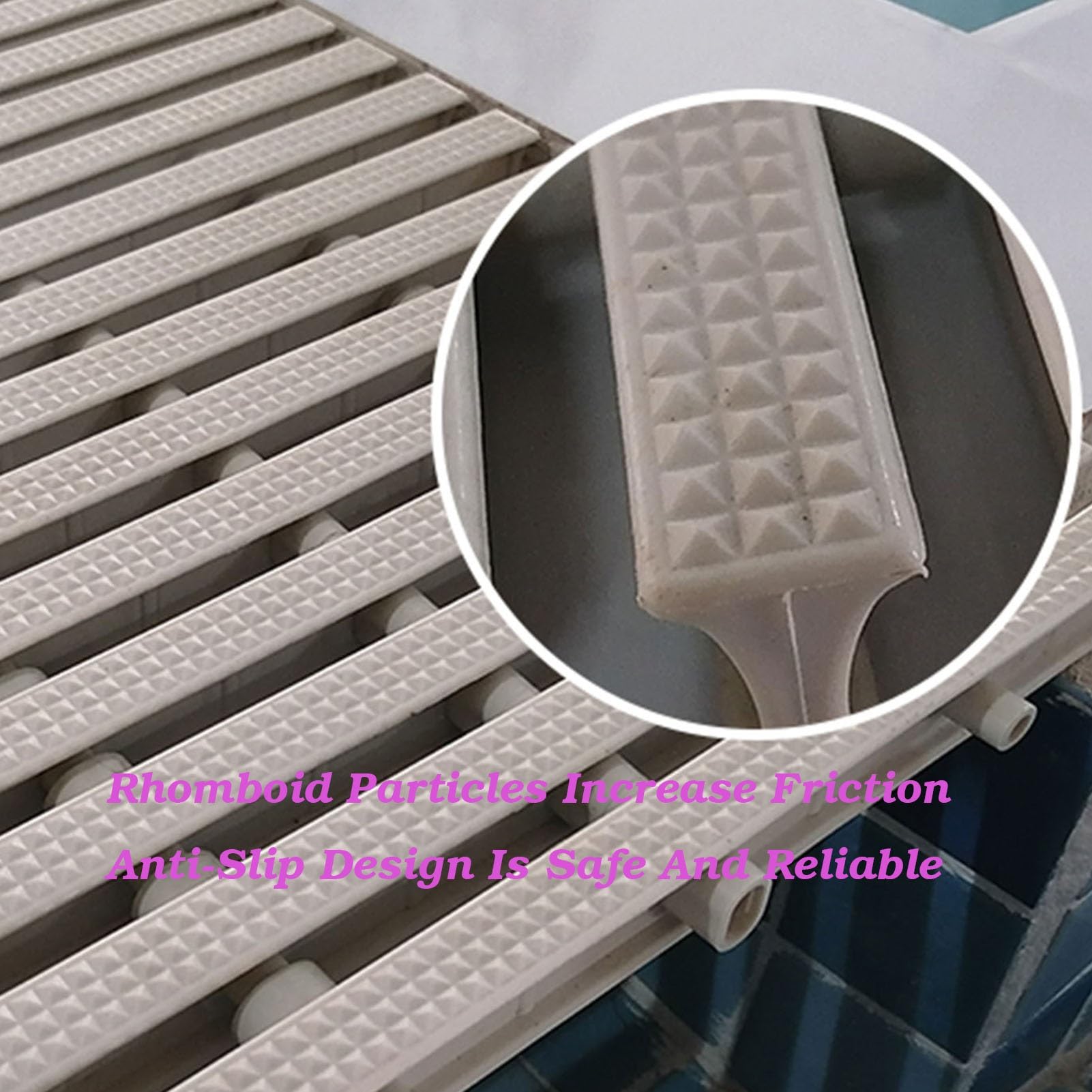 Griglie per Piscina, Griglie di Scarico per Piscina - Confezione da 20 coperture per Pavimenti con giunzioni, Griglie di drenaggio Esterne per Patio, marciapiedi, Bordi di fattorie e Case (2