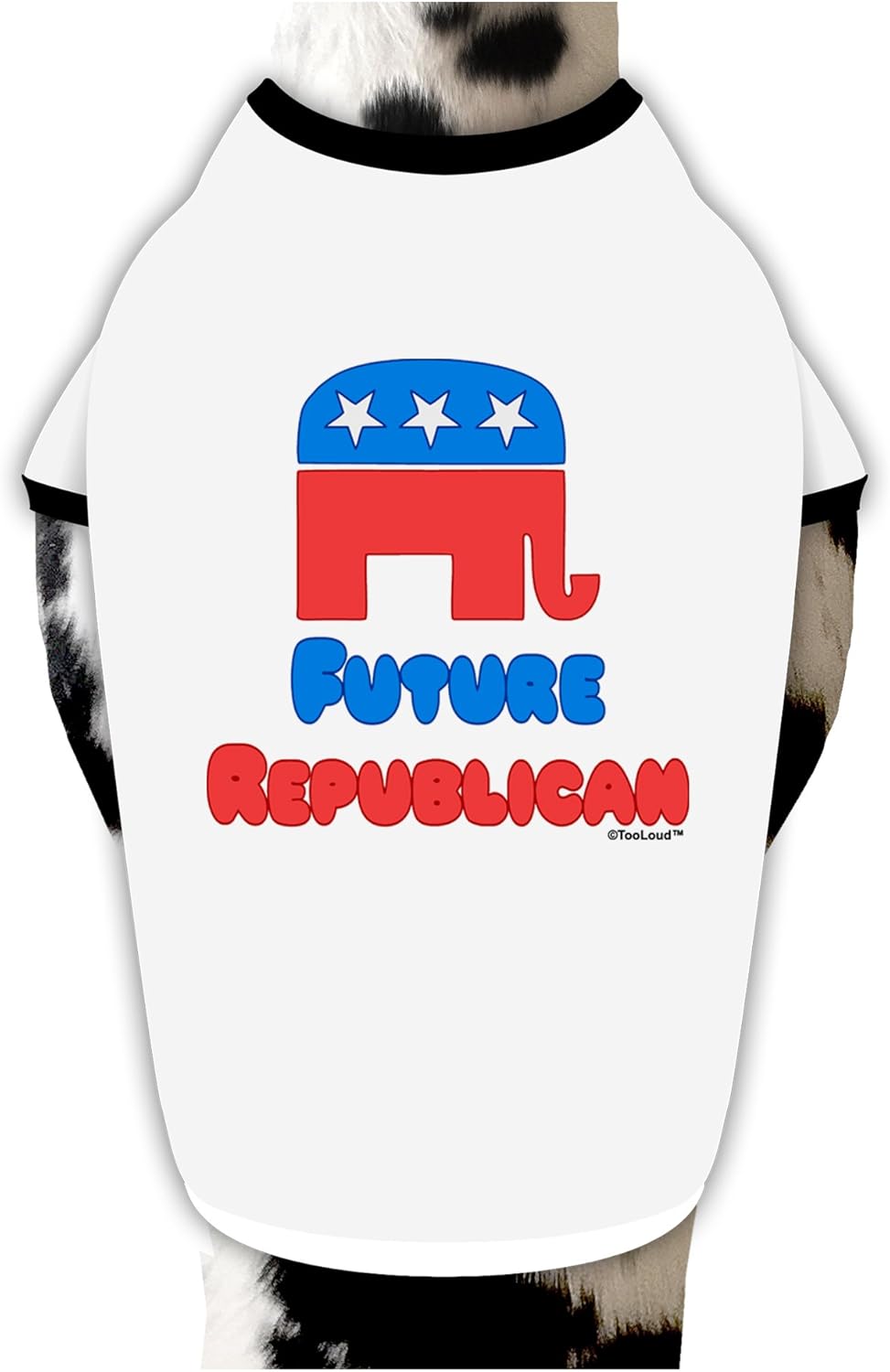 TOOLOUD Future Republican Cotton Dog Shirt White with Black Medium