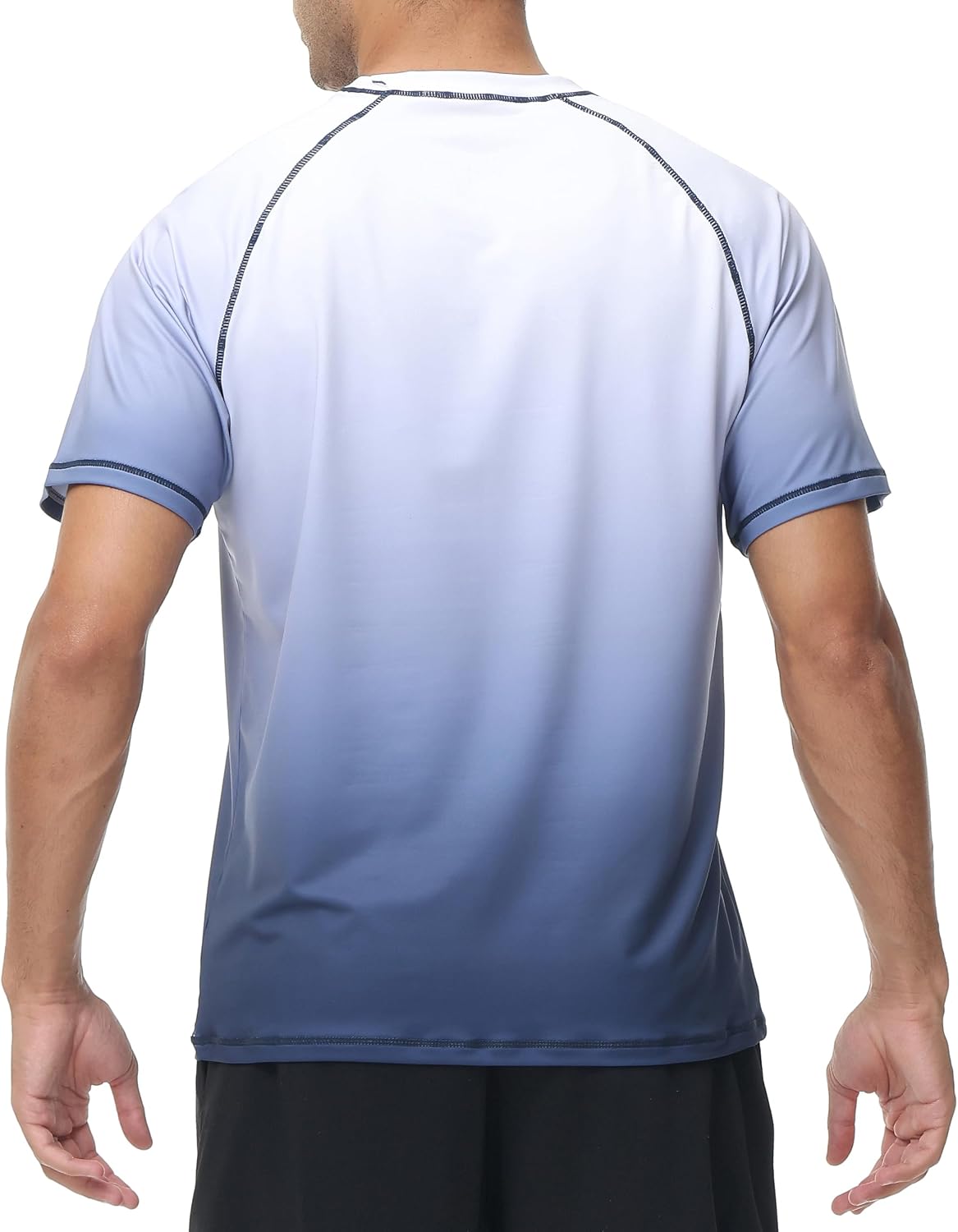 Satankud Men's UPF 50+ Rashguard Swim Tee Short Sleeve Running Shirt Swimwear Swim Hiking Workout Shirts
