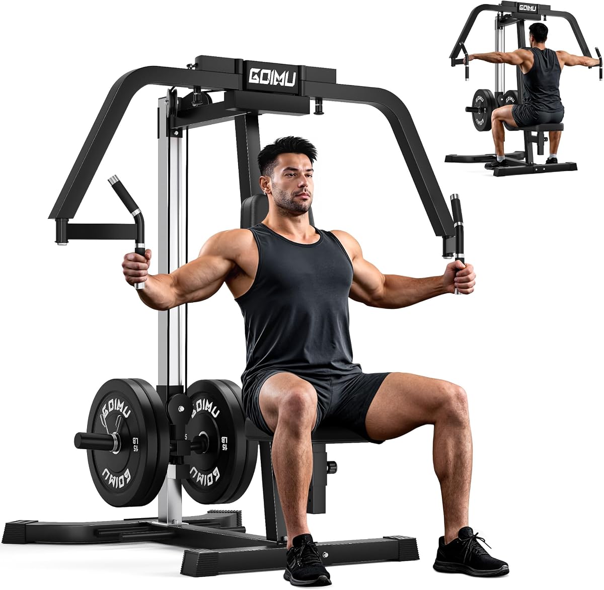 Máquina de Mosca de Pecho, CF01-PRO PEC Máquina de Mosca y Deltoides Inversos, Equipo de Entrenamiento de la Parte Superior del Cuerpo con Respaldo Ajustable para Deltoides Pectoral y Trasero, Máquina de Entrenamiento de Pecho para Gimnasio en Casa
