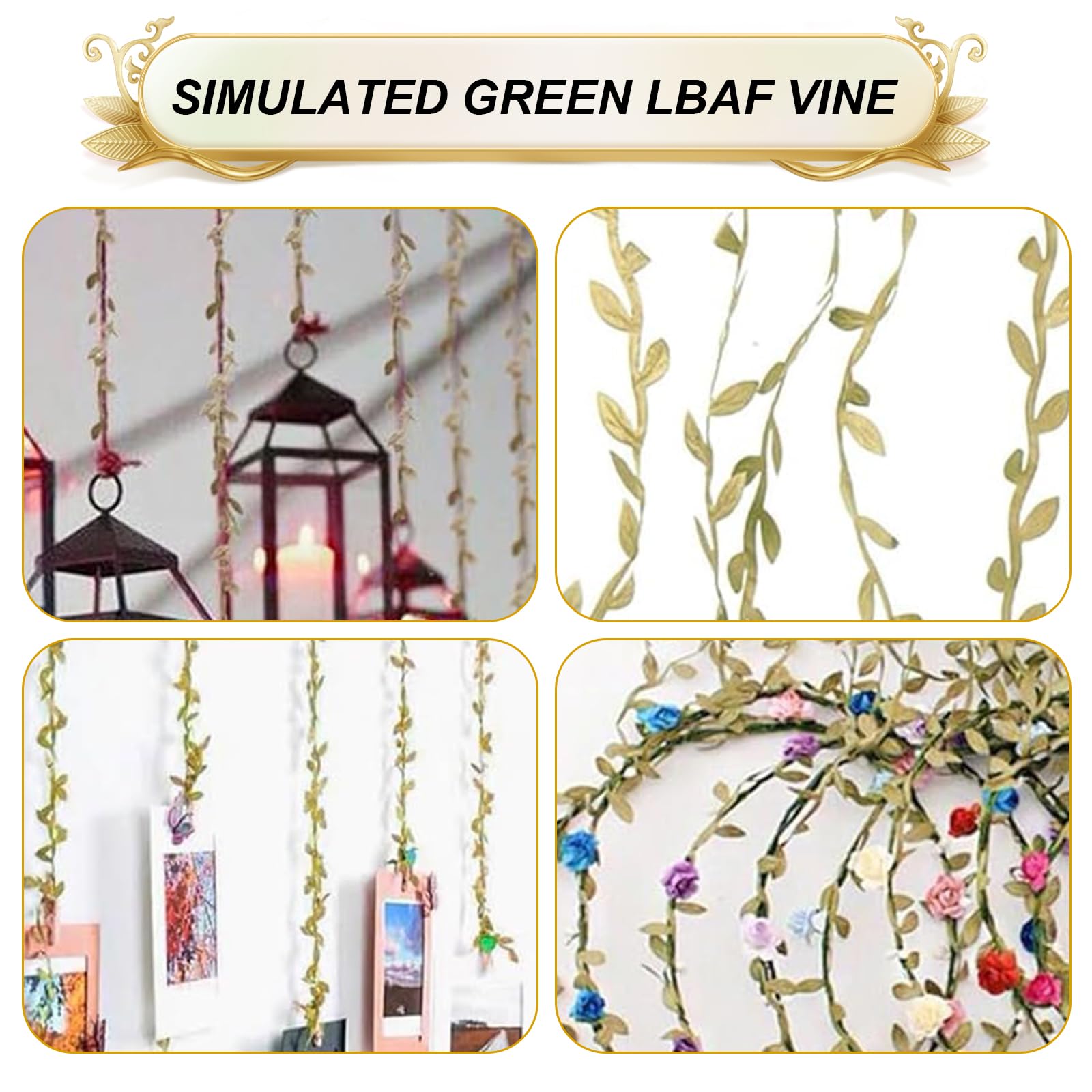 Naidiler 265 Ft Blad Lint, Kunstmatige Wijnstokken Bladeren String Trim Lint Wilde Jungle Botanisch Groen voor Baby Shower Party Bruiloft Thuis Kransen & DIY Craft Naidiler 265 Ft Blad Lint, Kunstmatige Wijnstokken Bladeren String Trim Lint Wilde Jungle Botanisch Groen voor Baby Shower Party Bruiloft Thuis Kransen & DIY Craft
