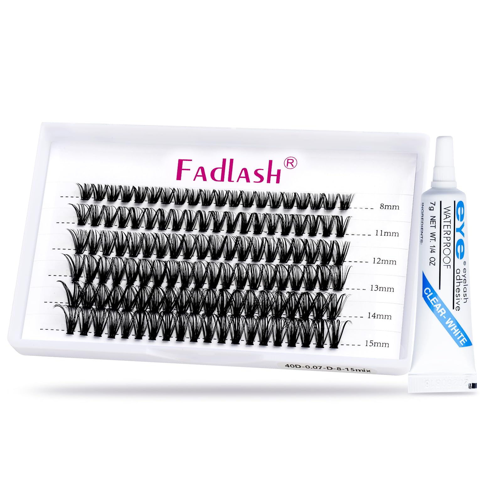 FADLASH Lash 120pcs 0.07mm D Curl 8-16mm 40D Mixed Trays Customizable DIY Eyelash Extensions for Beginners — view 38