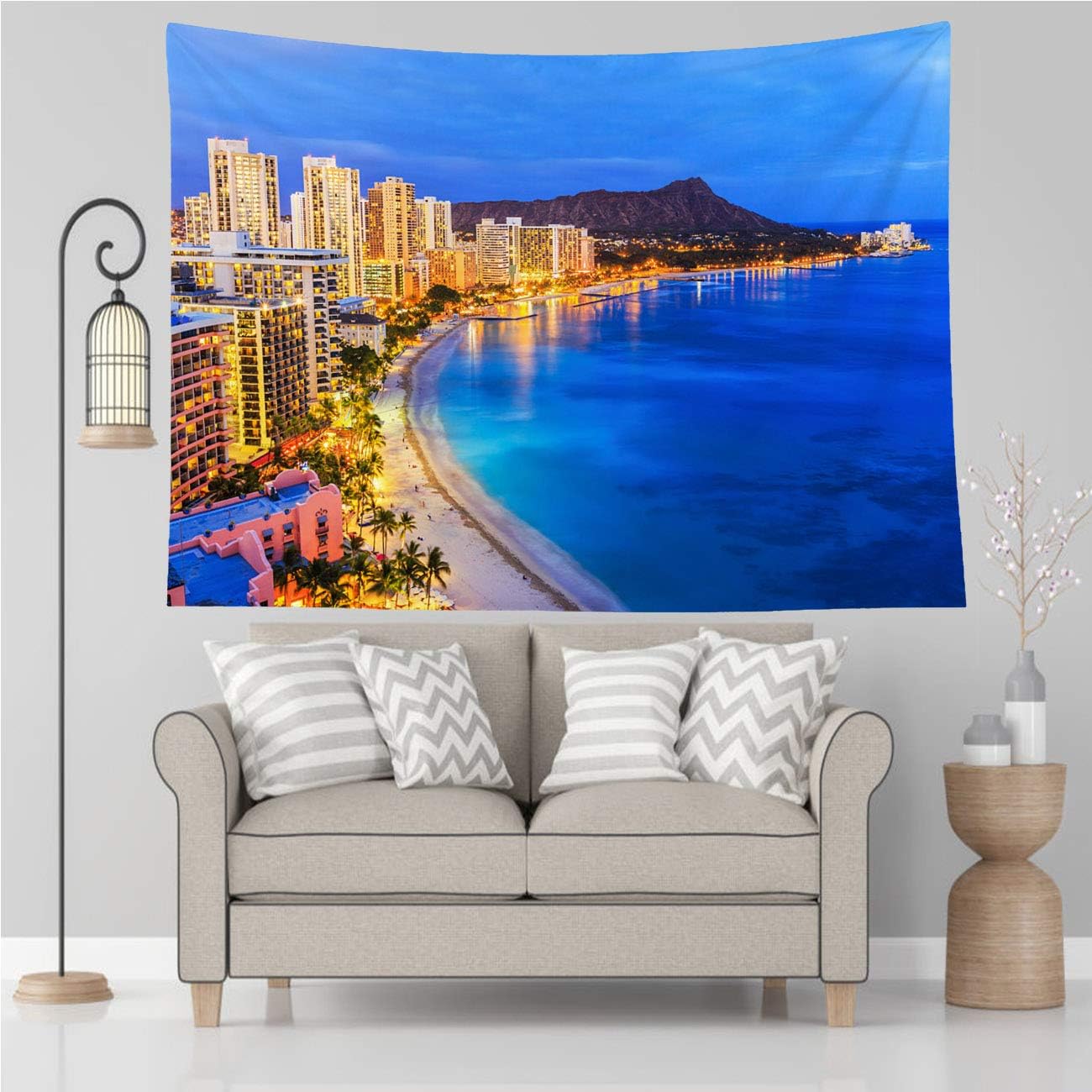 Vikes Hawaii Landscape Tapestry,Honolulu, Hawaii Beach