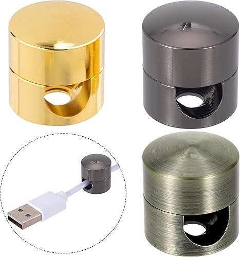 Miniatura 23 de 3 juegos de soportes de cargador para cables, soportes de anclaje de cable ajustables de color cobre antiguo, clips de cable de metal adhesivo,