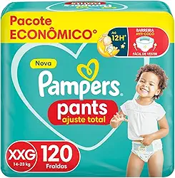 Pampers Fralda Calça Premium Care Ajuste Total, 120 Unidades