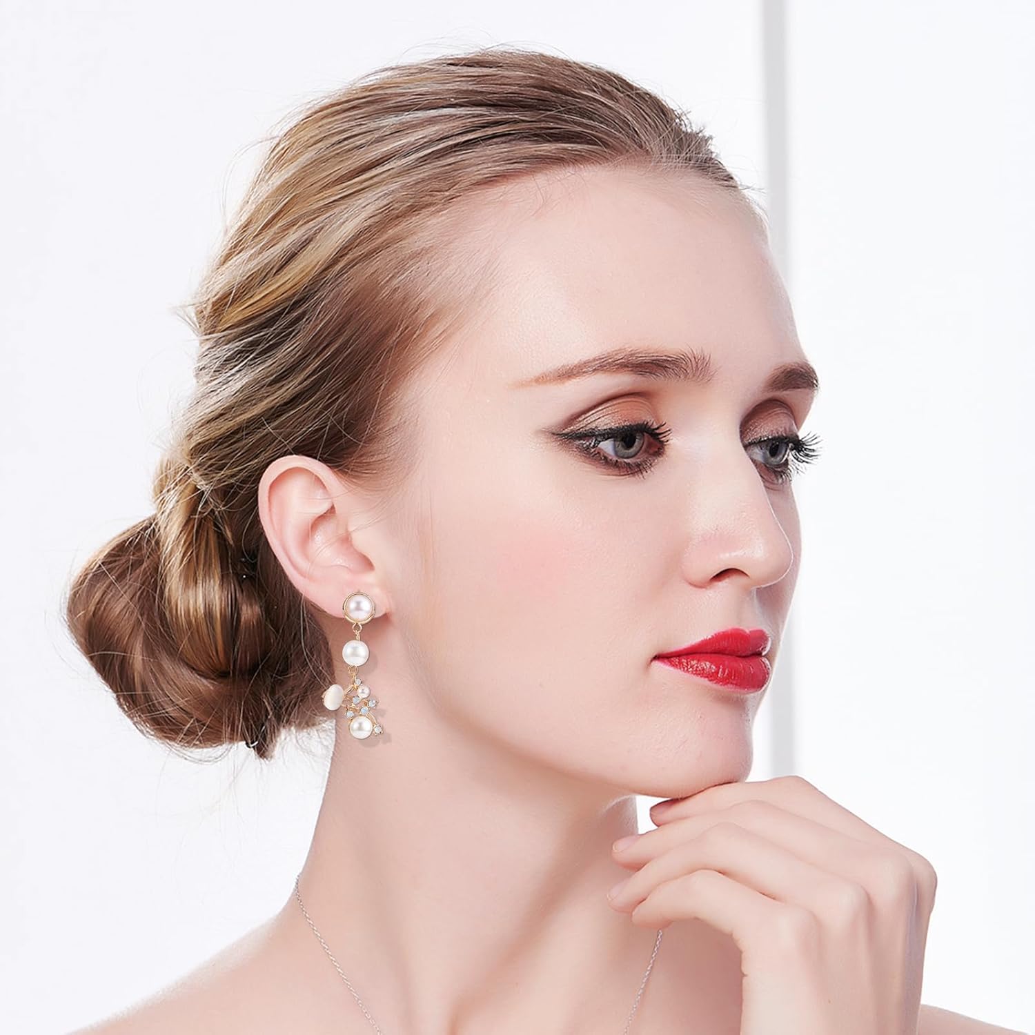 WEWAYSMILE 1 Box DIY 6 Pairs Ocean Theme Drop Earring Making Kit Natural Shell Earrings Starter Kit Abalone Shell Charms Pearl Flower Charm Making for Jewelry Repair DIY Earring Making - Image 10