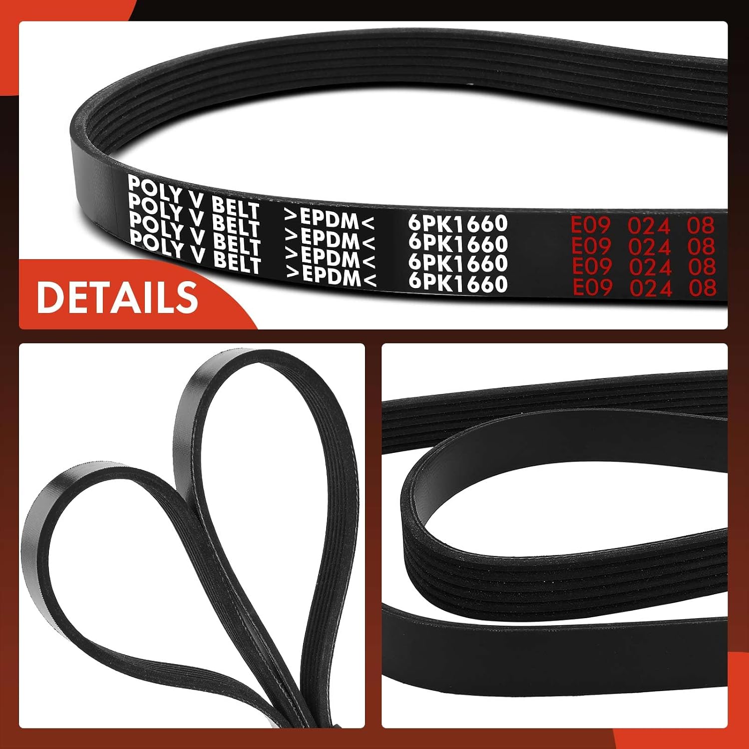 A-Premium Serpentine Belt 65.52 In For Volkswagen - 1999-2003 - Jetta, Golf, Beetle, L4 1.9L