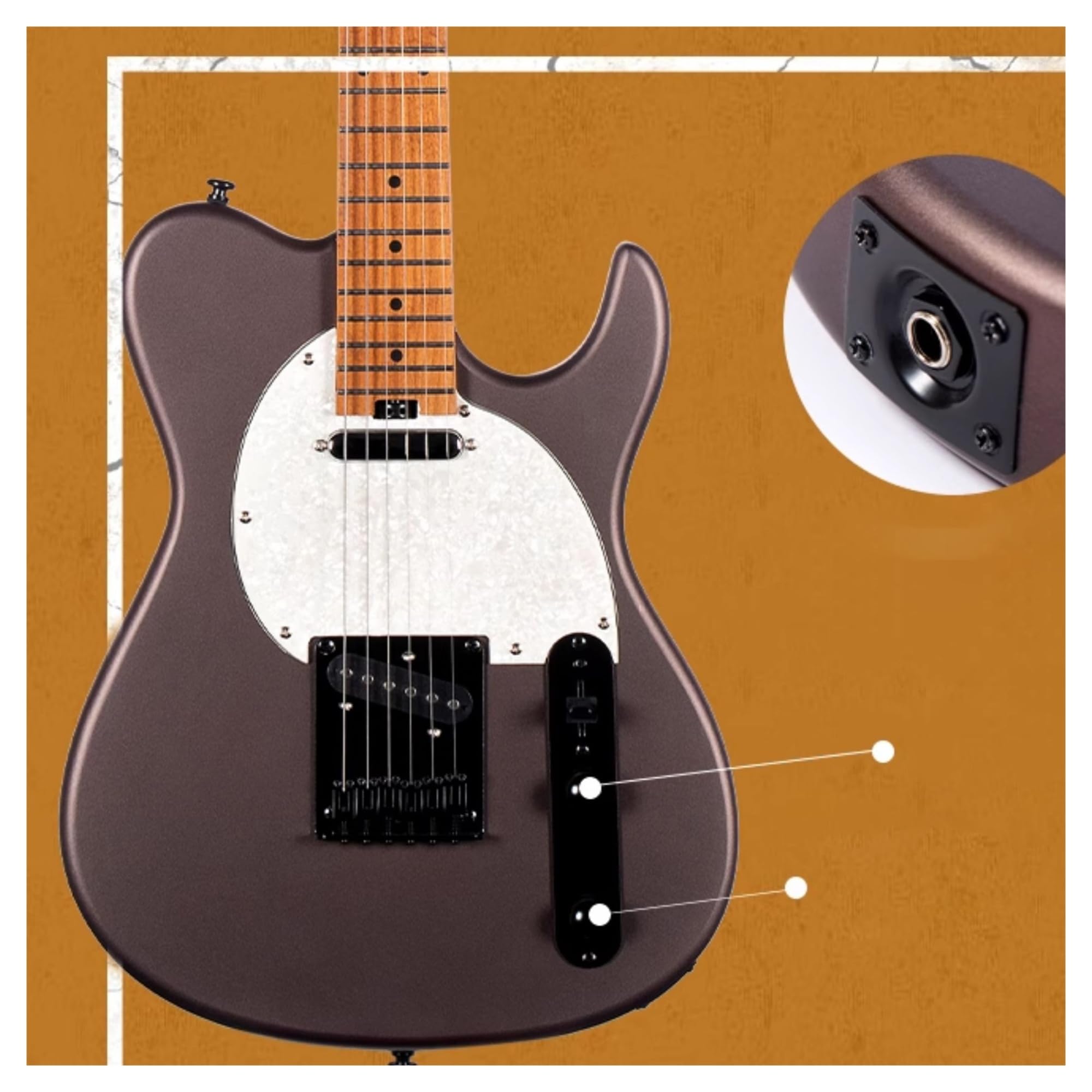 guitare électrique Guitare électrique professionnelle à 6 cordes pour débutants