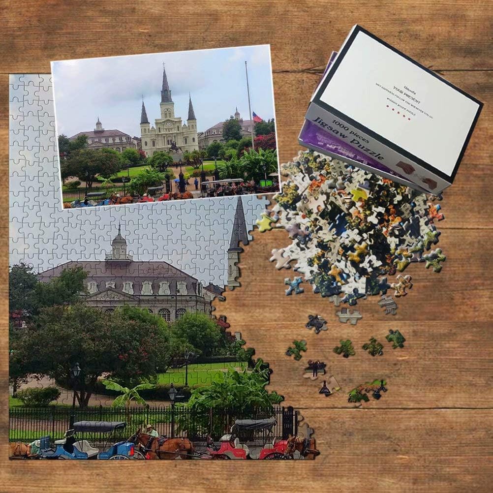 USA America Jackson Square New Orleans Jigsaw Puzzle 1000 Piece Travel Souvenir Wooden