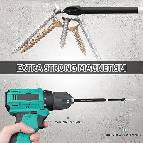 Miniatura 2 de GrenPRO Phillips - Juego de 10 puntas de destornillador magnético Phillips, juego de puntas de destornillador PH2 resistentes a impactos de 2