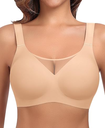 Ganado Jelly Wireless Bras for Women Full Coverage Bra