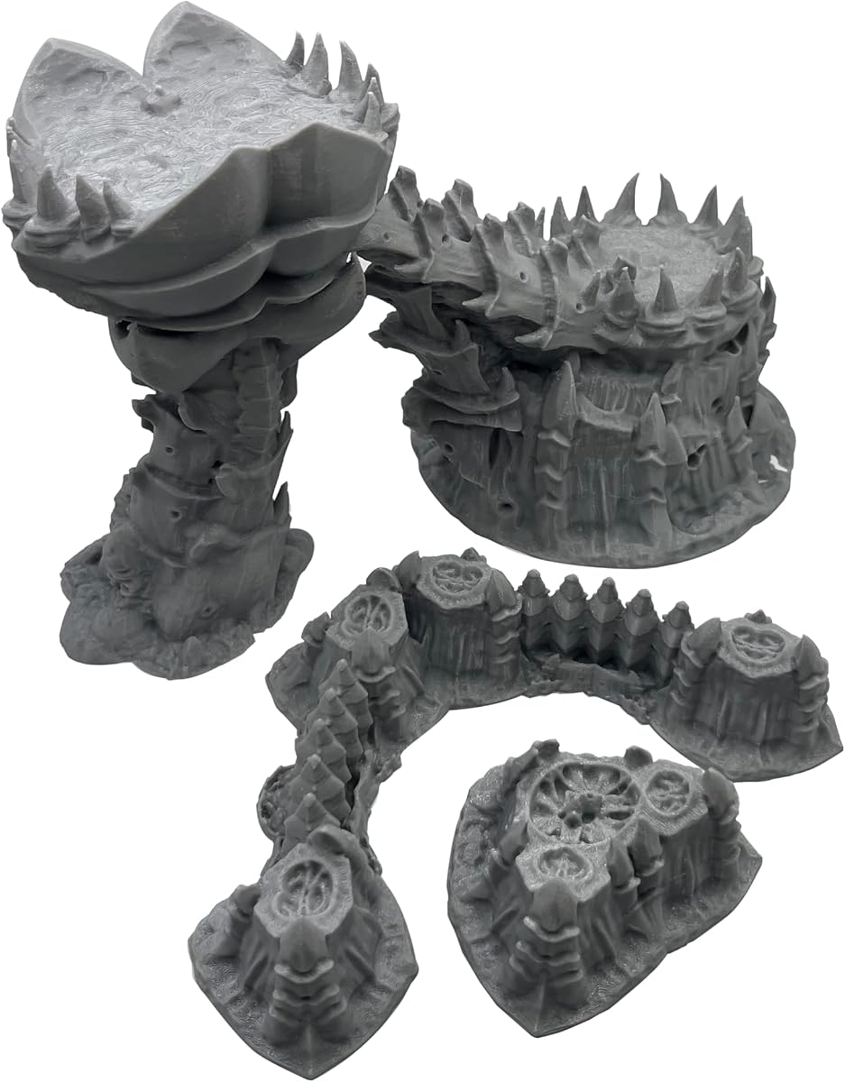 Hautico Tyran Terrain Set para mesa Wargame 40K de 28 mm, impreso en 3D y pintable, regalo para entusiastas de los pasatiempos
