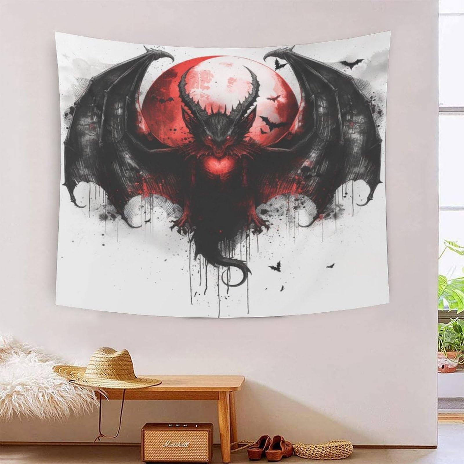 Tapisserie crâne 3D art mural de prestige tissu haut de gamme pour tenture 230cm