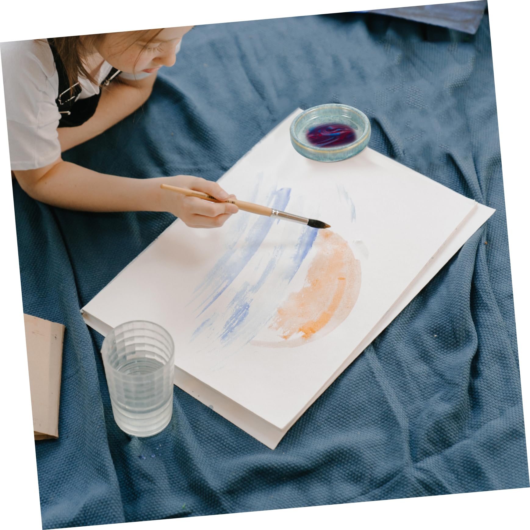 Palette de Couleurs en Céramique Empilable à Cinq Niveaux pour Artistes