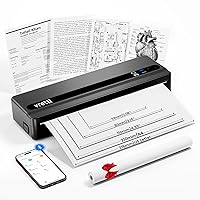 vretti Stampante portatile A4, stampante termica PB821 Stampante Inkless