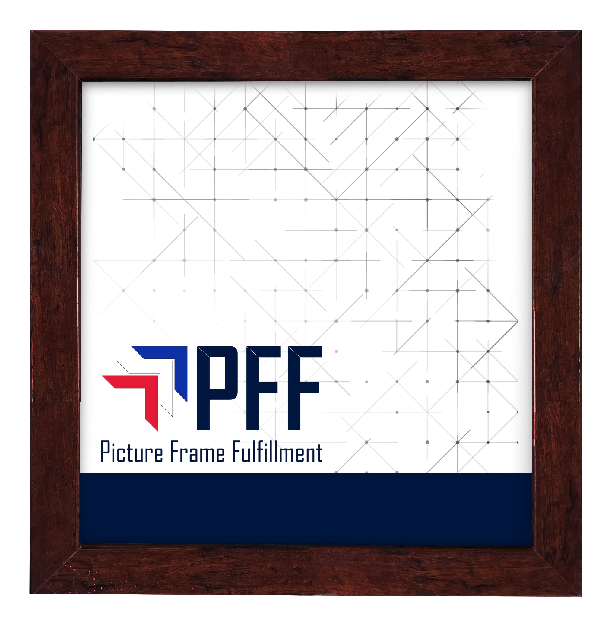 PFFO 26x26 Espresso Walnut Brown Square Puzzle Frame