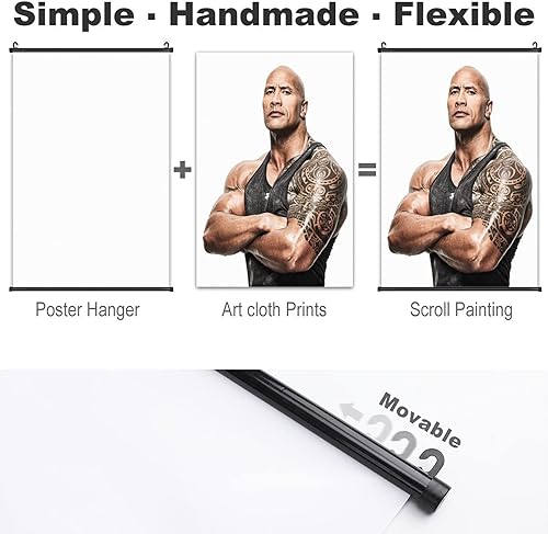 Miniatura 3 de Póster de pergamino de roca para colgar en la pared, regalo para fanáticos de la decoración del hogar, arte de pared, impresión de Dwayne, pintura