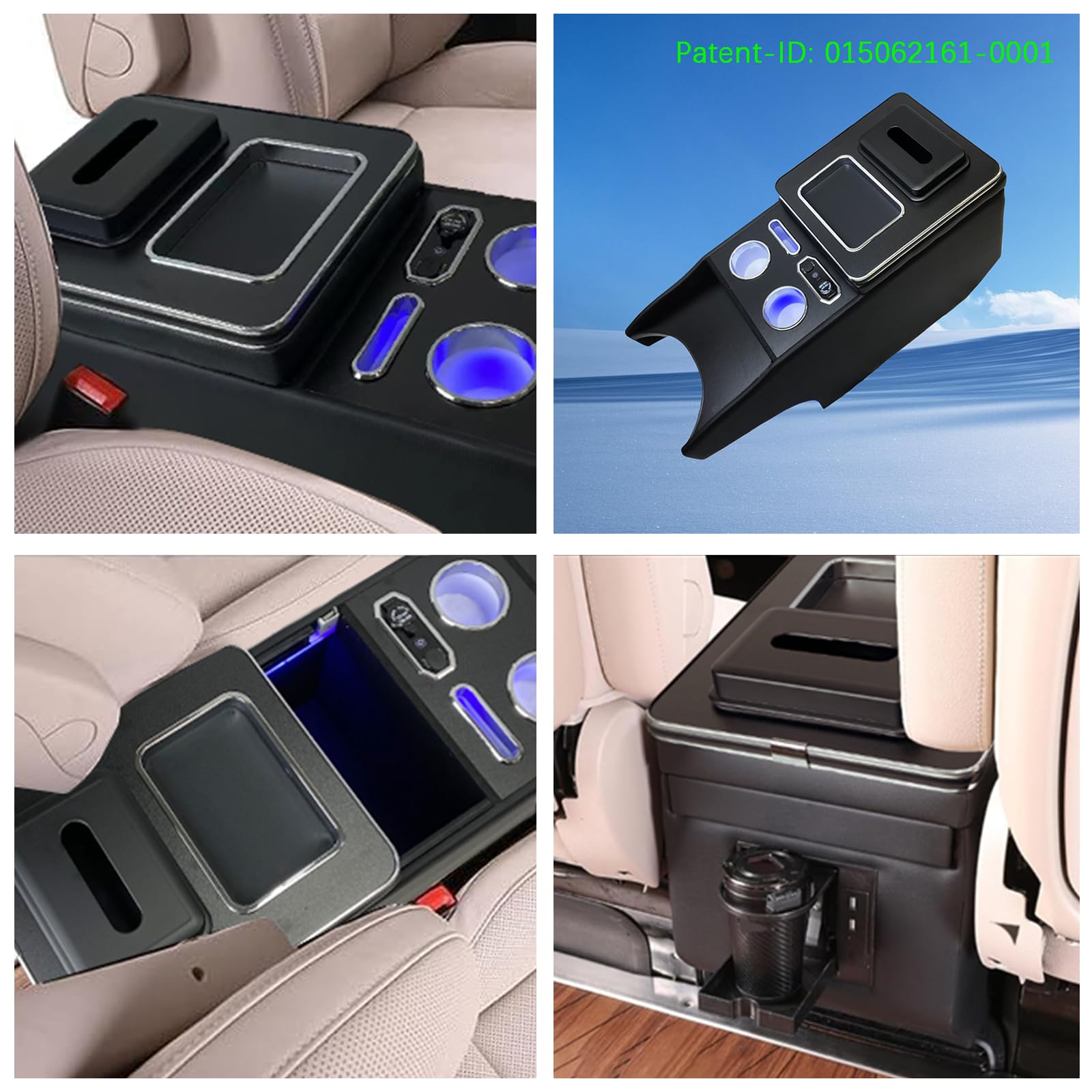 Boîte D'Accoudoir Universelle Pour Voiture - Avec Port USB - Réglable - Compatible Most Modèles