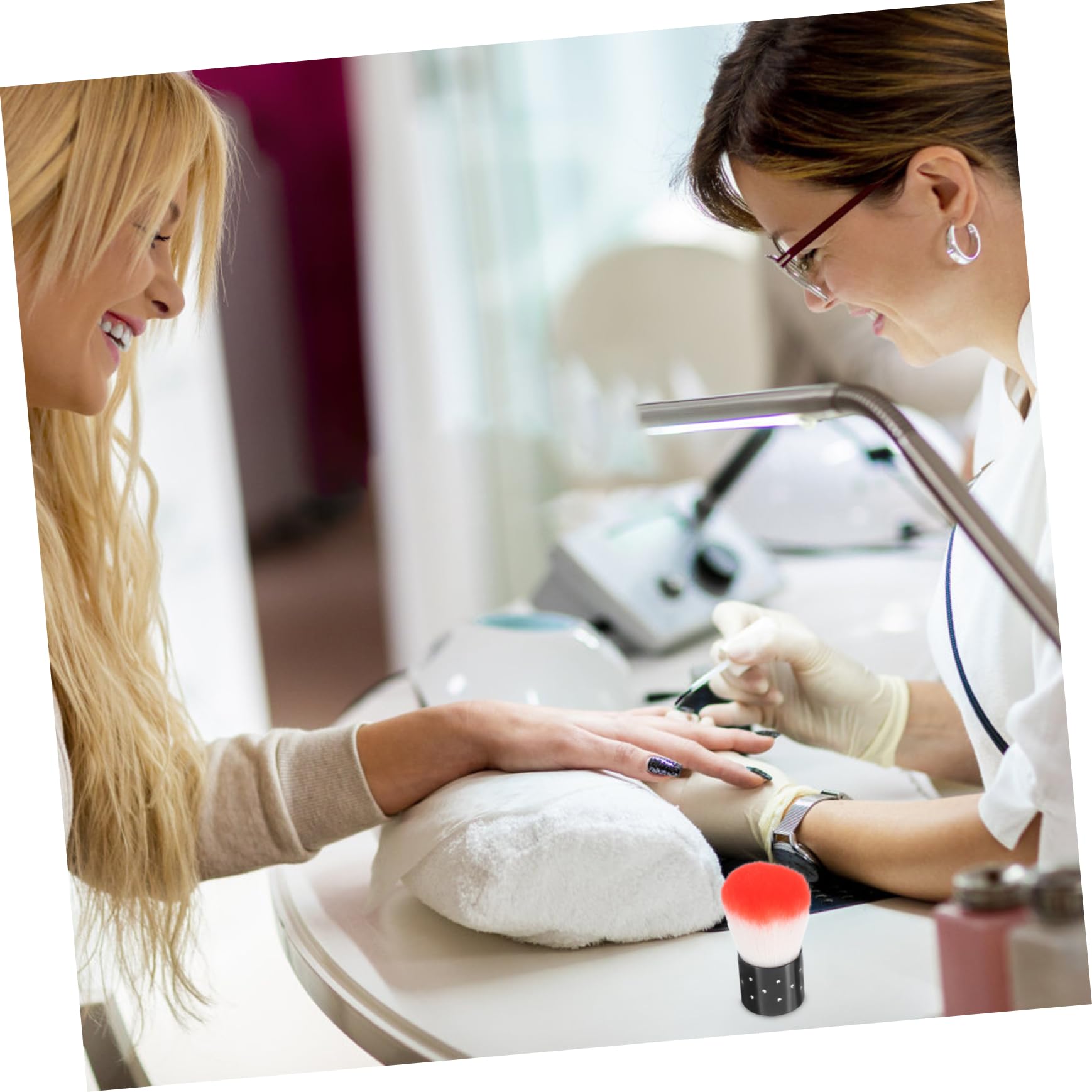 Healvian 8pièces Brosse à Poussière Pour Kit De Pinceaux Poils Souples Pour Nettoyage Et Application De Pour Manucures Professionnelles Domicile