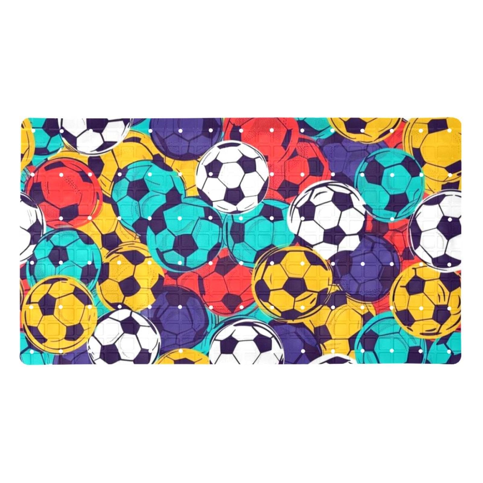Tapis de bain football antidérapant et extra long pour toute la famille