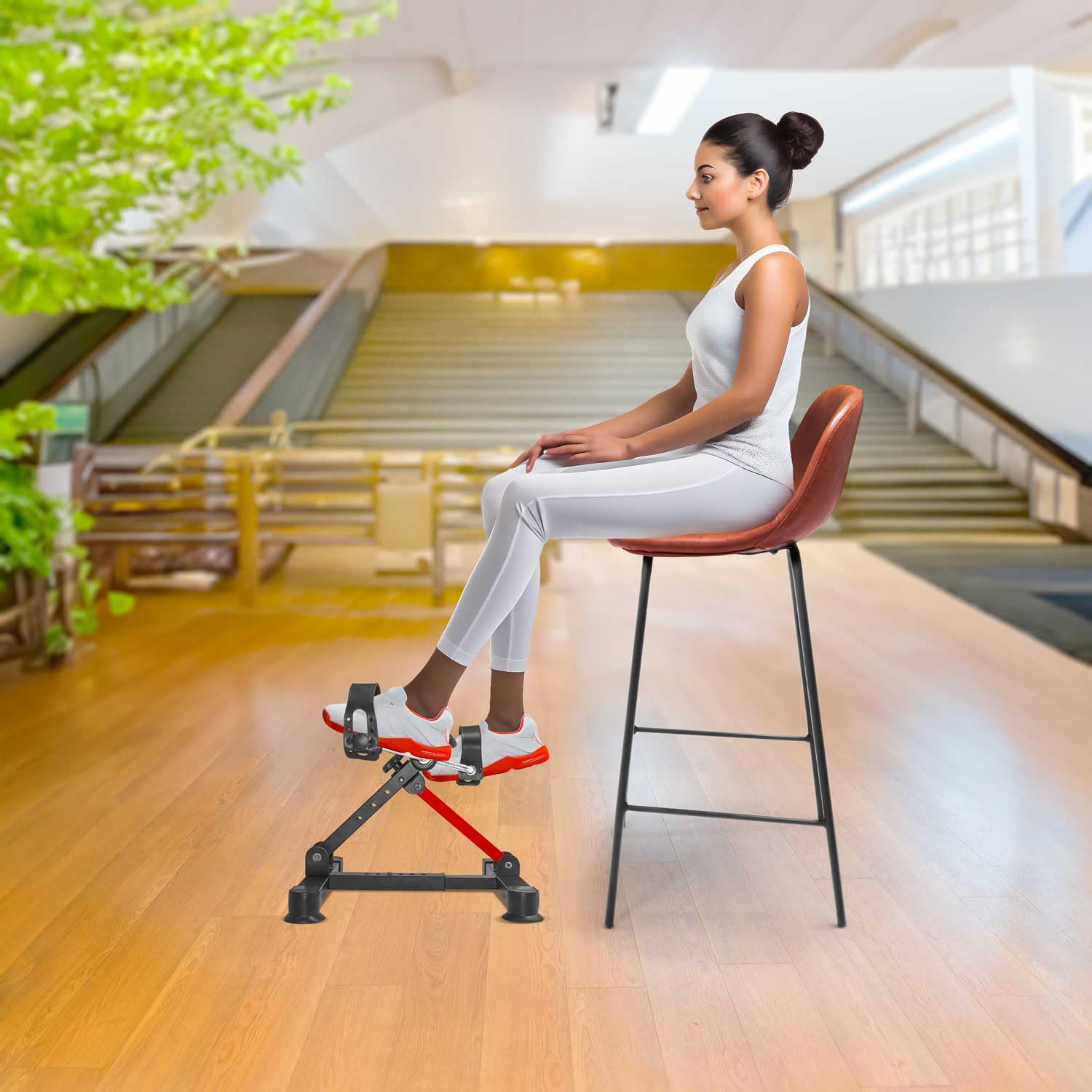 Pedaliera per riabilitazione con display LCD, mini cyclette per braccia e gambe, resistenza regolabile