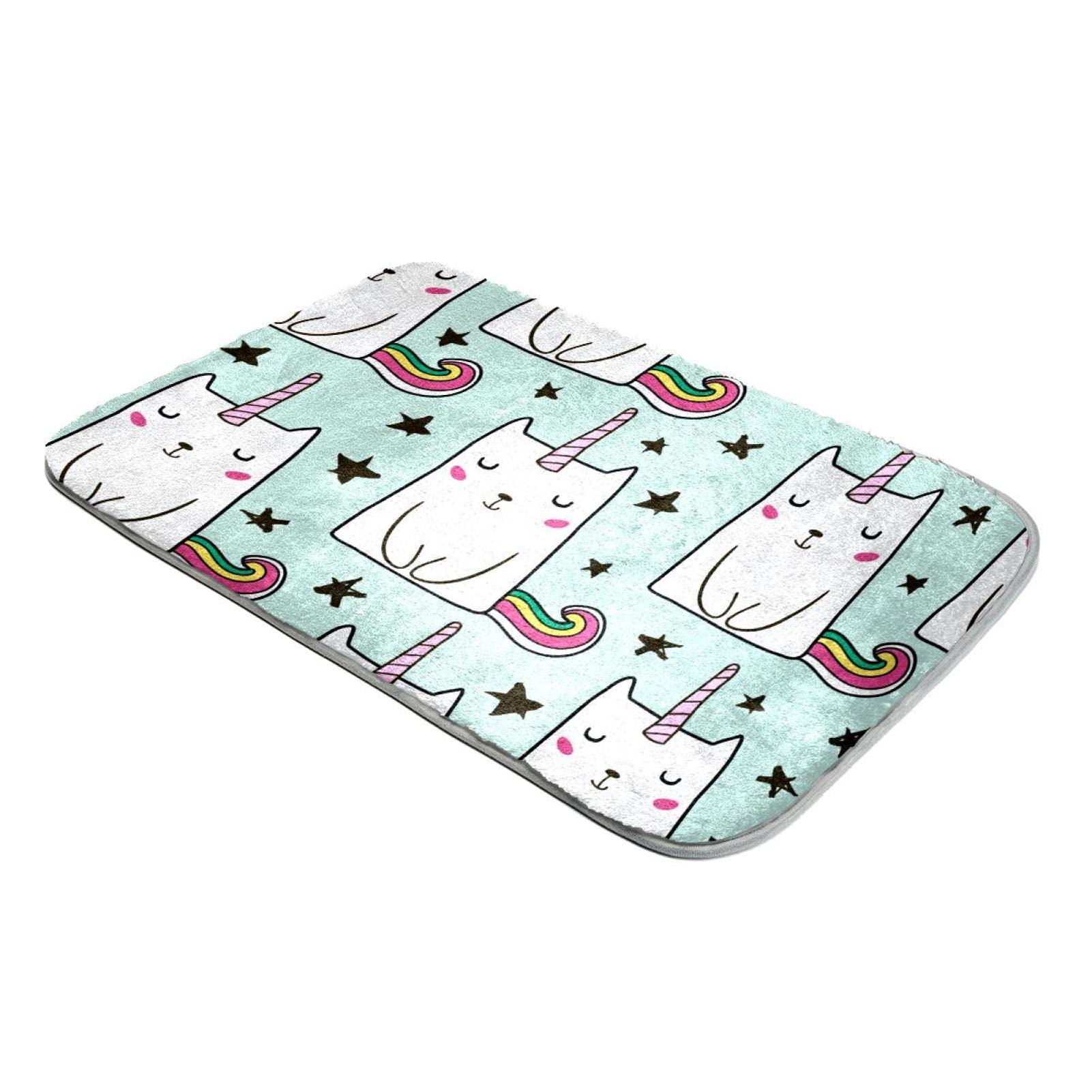 Tapis en fausse fourrure chat étoile motif licorne chambre bébé
