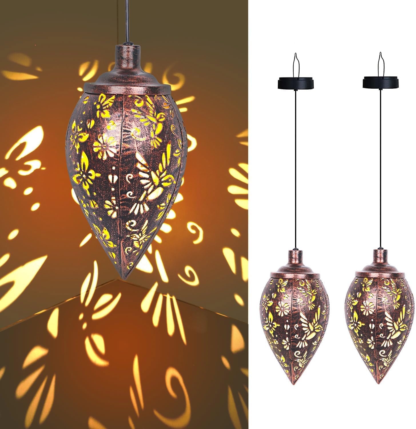 RIDEN Solar Lanterns Outdoor Hanging Waterproof,Rechargeable Solar Lights,Butterfly Dragonfly Gifts for Woman, Solar Garden Decor,Bronze. (B0CSWXVMNW) Amazon Price History, Amazon Price Tracker