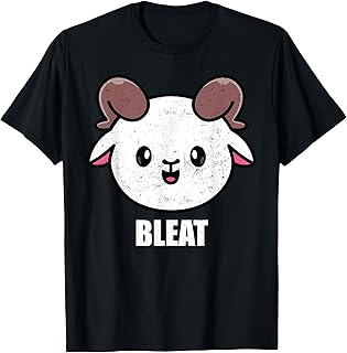 Bleat Kawaii Goat Meme Funny Goat Lover Kids Distressed T-Shirt