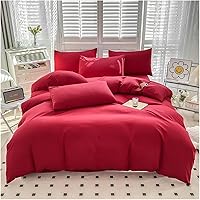 Vista 10 de Cama, Queen/L Negro Color Sólido Algodón Funda Nórdica Funda Nórdica