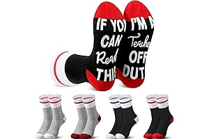 Teacher Appreciation Gifts: 4 Pairs Teacher Off Duty Socks
