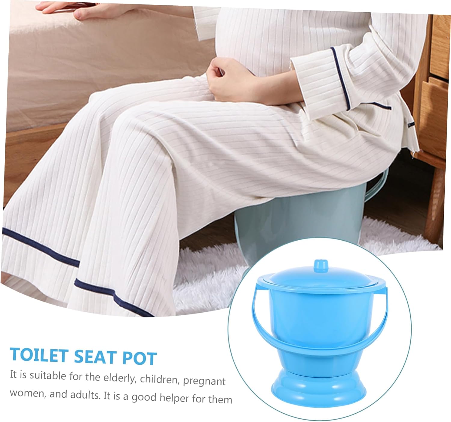 Plastic Urinal Potty for Adults Pregnant Women Lightweight Easy Cleaning Multi-use Portable Boys and Girls Potty Lid for Home Travel