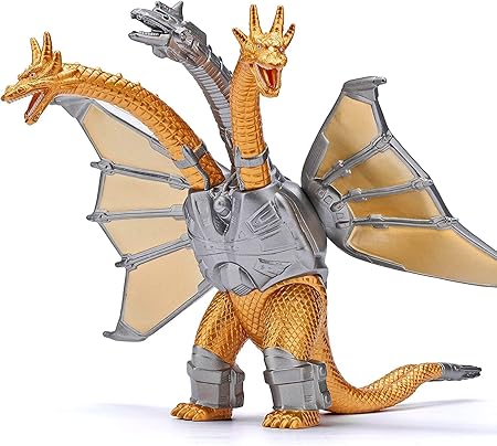 Amazon ゴジラ キング オブ ザ モンスターズ トイ 映画モンスターシリーズ ゴジラ メカ キングギドラ アクションフィギュア 15 24cm モンスターゼロ ゴジラ ぬいぐるみ 3頭 ゴールド ドラゴン トイ ロボット 子ども向けフィギュア おもちゃ