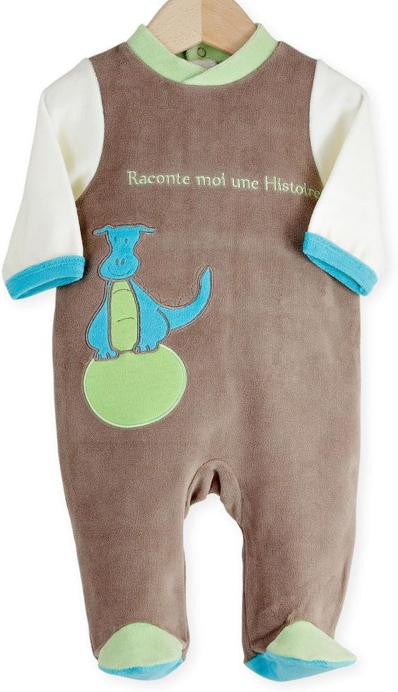 Pijama Baby Velvet Cute Dragon 3 Meses Brown