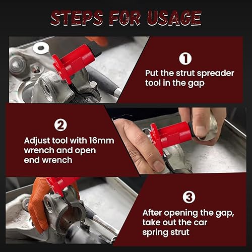 Miniatura 5 de Quickwolf Herramienta esparcidora de puntales, herramientas de suspensión de dirección compatibles con MiniVWAudiFordBMW, Strut Knuckle Spreader