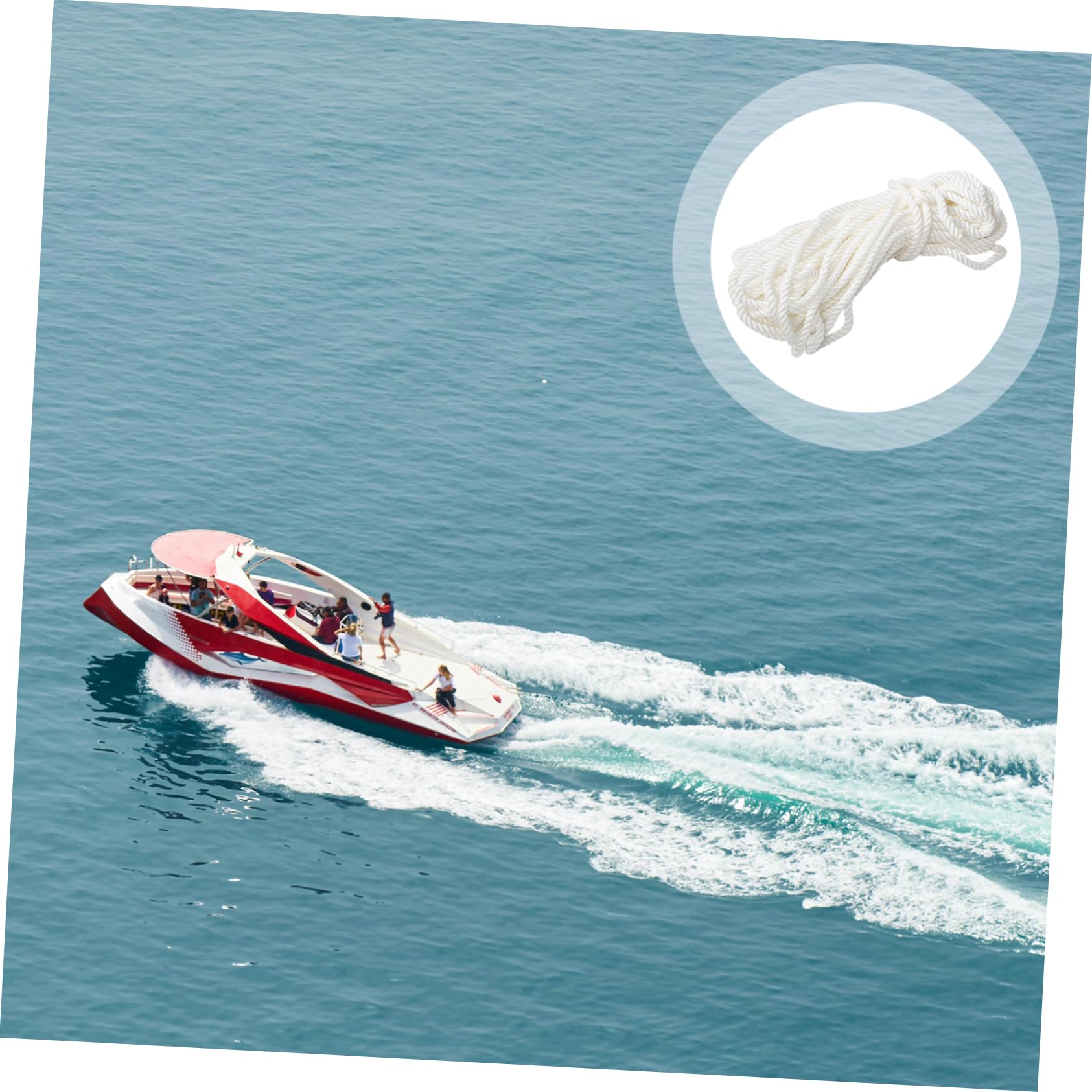 1 Rolle Geflochtenes Nylonseil Weiß Hochwertige Marineleine für Sicheres Anlegen und Festmachen von Booten für Yacht und Hafen Langlebig und Robust