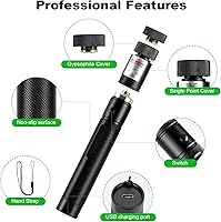 Vista 2 de Puntero Láser Verde de Alta Potencia Pluma - Haz Láser Recargable de Largo Alcance, Puerto de Carga USB para Senderismo, Presentaciones y Uso al