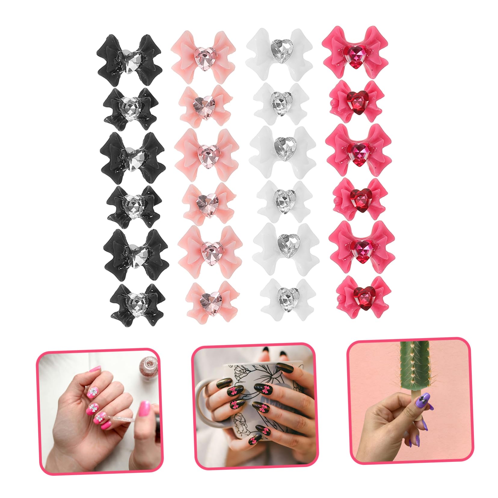 5 Set Ciondoli Per Unghie Con Accessori Per Nail Art Per Decorazioni Manicure Eleganti E Creativi Per Appassionati E Professionisti 40 Pezzi*5
