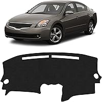 Vista 1 de KUST Alfombrilla Negra para Salpicadero de Nissan Altima 2007-2012 para Conducción a la Izquierda de Poliéster Cubierta de Tablero Antideslizante