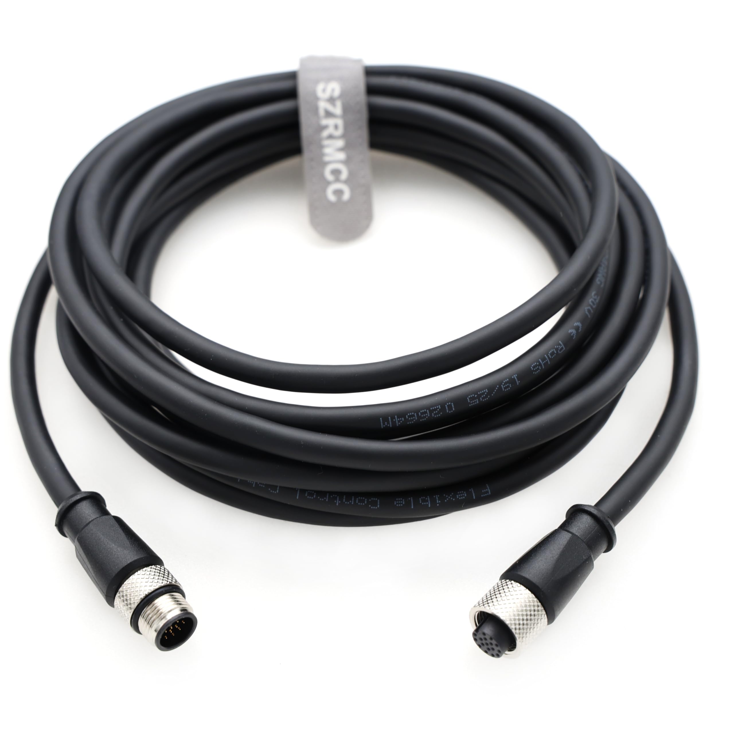 SZRMCC Vision Sensor Cable M12 A Code 17 Pin Male to Female for HIKROBO SC3000/SC2000E ID3000 Code Reader Sick 3D Visionary-T CDB/CDM Lucid Vision Labs Triton10 Machine Vision