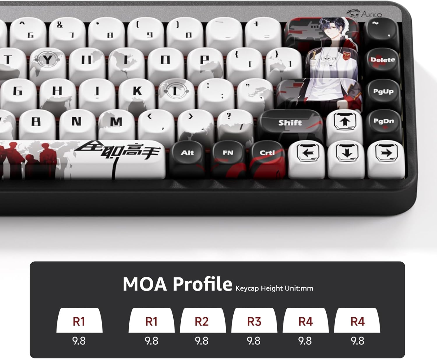 Akko JIN01 65% Mechanical Keyboard RGB 2.4G Wireless/Bluetooth/Wired Hot Swappable Gasket Mounted Aluminum Gaming Keyboard with PBT Dye-Sub Keycaps for Mac & Win The King’s Avatar, Rosewood Switch