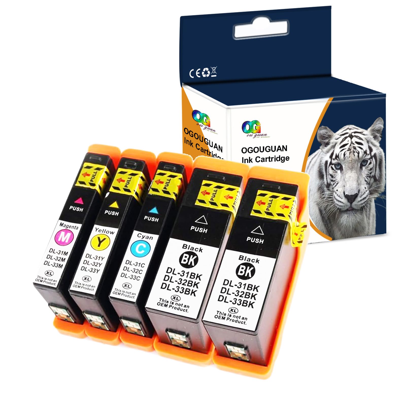 Dell V525W & V725W All-in-One Printer Ink Cartridge Set - Black, Cyan, Magenta, Yellow, 4-Pack
