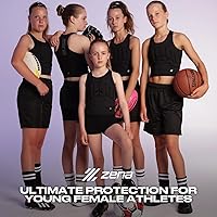 Vista 2 de Zena Sport – Chaleco protector de pecho juvenil para niñas – para deportes de contacto, softbol, lacrosse, fútbol y más – Protección del esternón