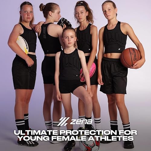 Miniatura 2 de Zena Sport  Chaleco protector de pecho juvenil para niñas  para deportes de contacto, softbol, lacrosse, fútbol y más  Protección del esternón,