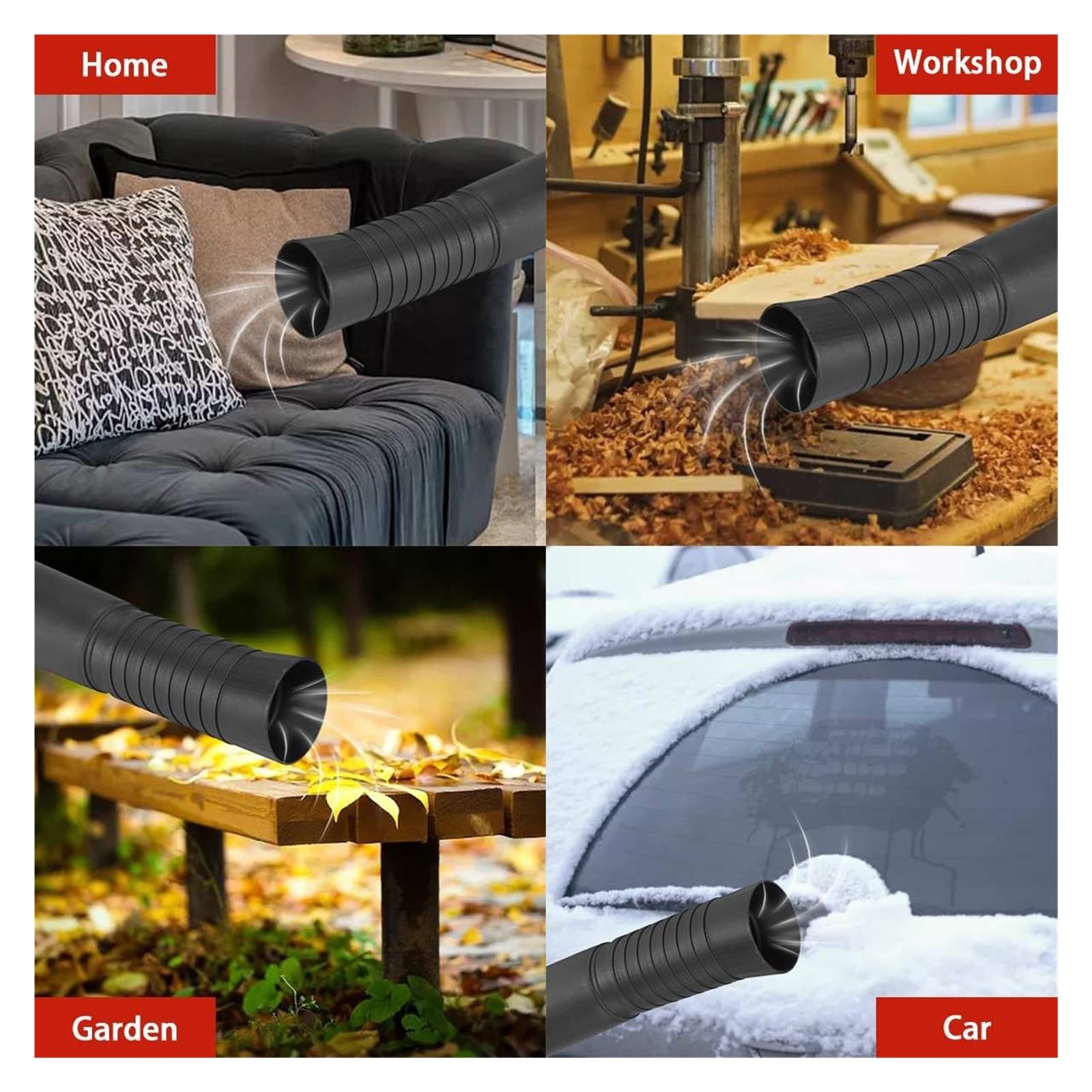 Soplador centrífugo Soplador de Hojas inalámbrico 6 Engranajes 2000 W, soplador Aire eléctrico presión Viento, barredora Herramientas jardín for batería 18 V