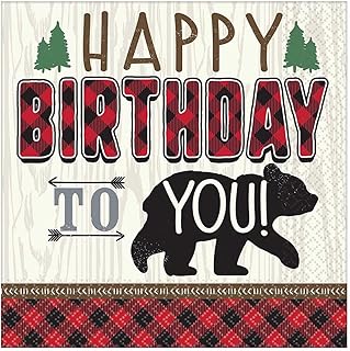 Amscan Little Lumberjack Birthday Luncheon Napkins